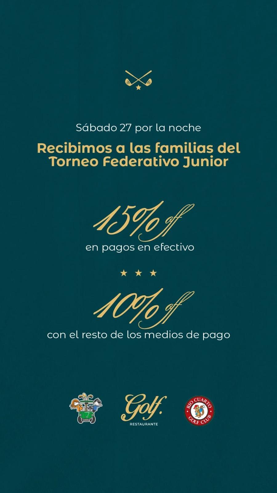 La séptima fecha del Federativo Junior viaja a Río Cuarto Golf Club - Resultados